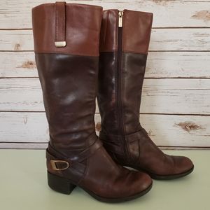 Bandolino Baya Distressed Brown Leather Boots